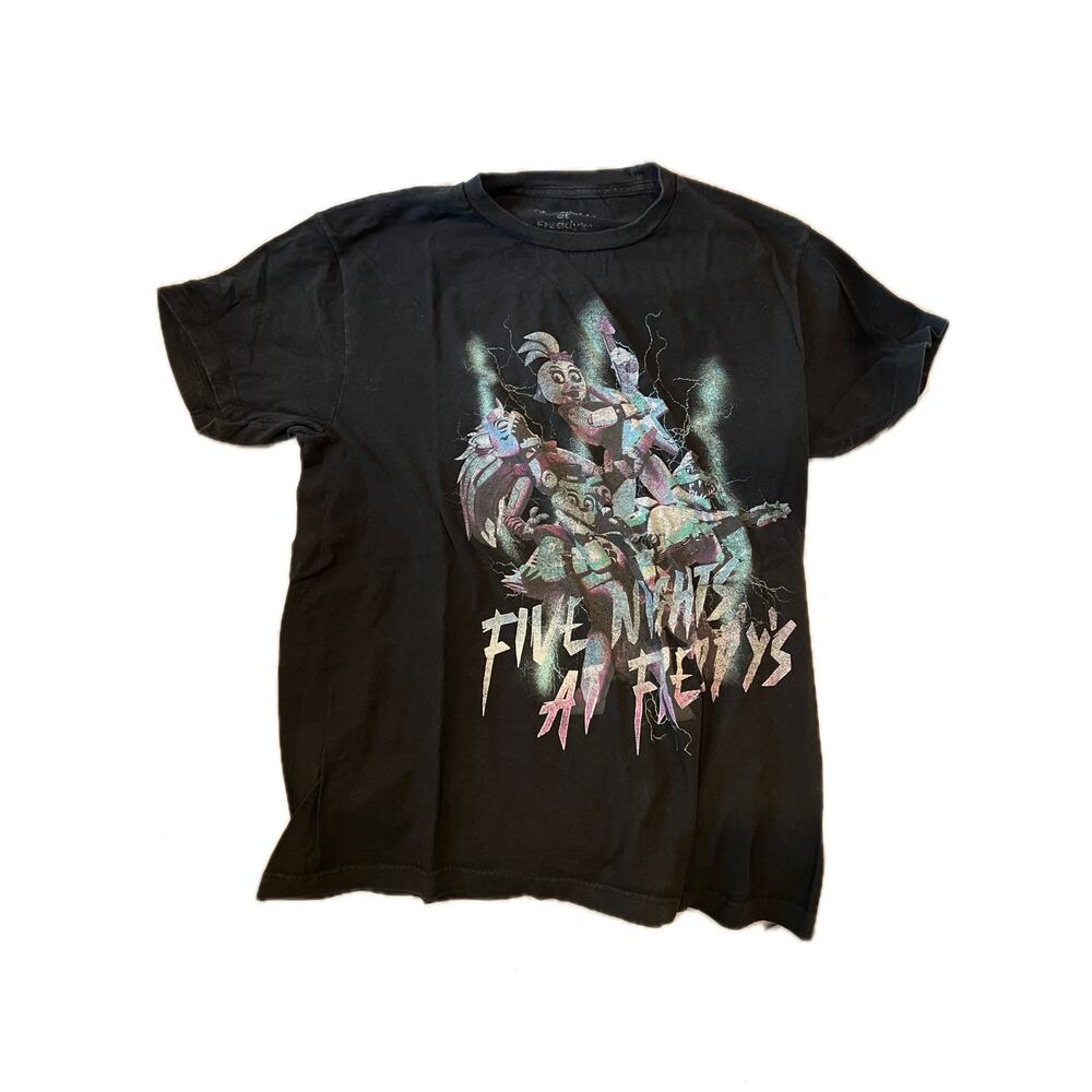 Five Nights at Freddy's Black Tee Shirt Mens L